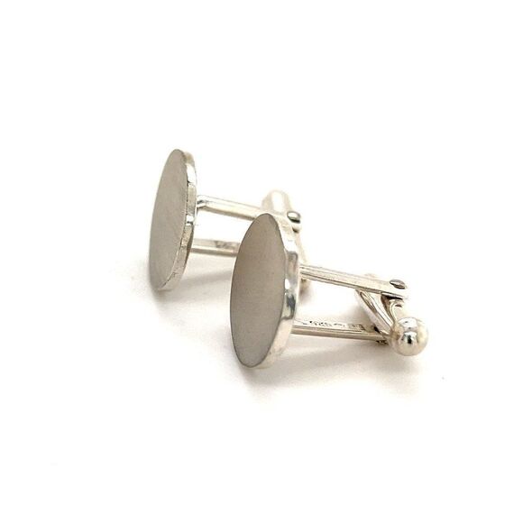 Tiffany & Co Estate Sand Blast Finish Cufflinks Silver 11.6 Grams TIF205 - Picture 7 of 12